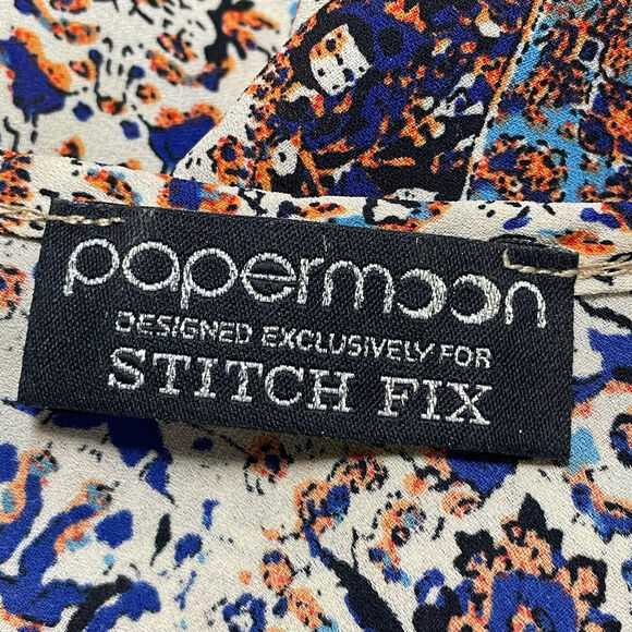 Papermoon by Stitchfix Tunic Top Size M Boho Strappy Back Design Beach Festival - Picture 6 of 8